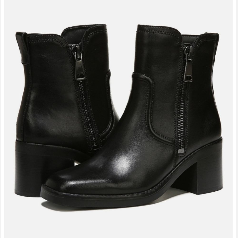 New Naturalizer Emmy Women's Boots Black Leather zip ankle bootie size 7.5